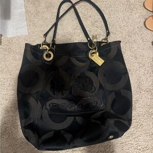 Coach Black and Gold Tote Bag
